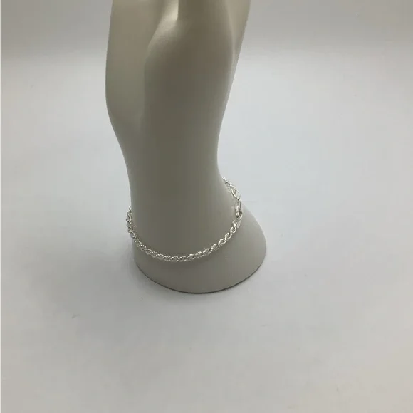 925 Italy 6.75 Inch Rope Bracelet New Without Tag - Picture 2 of 9